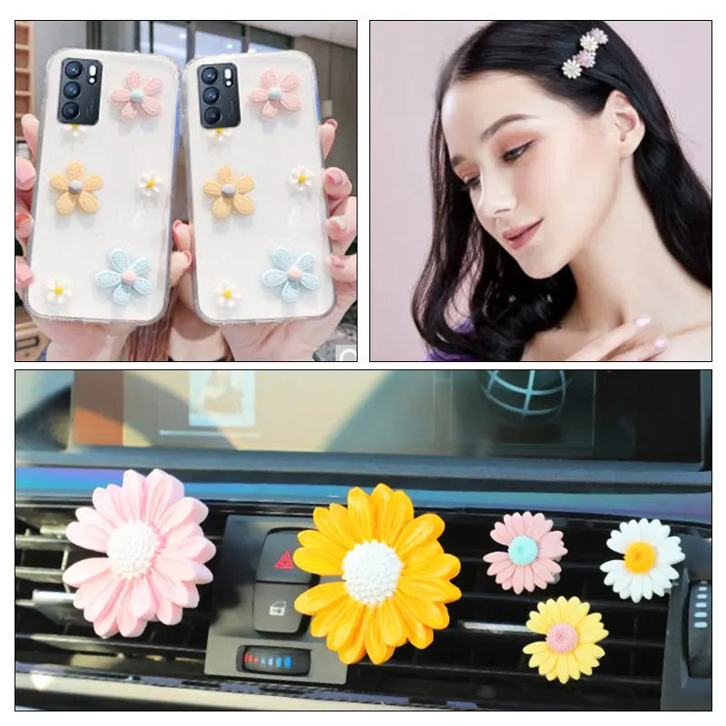 3D Flower Shaped Silicone Molds Candy Epoxy Resin Mold for Jewelry Making DIY Cell Phone Decorating Tool Crafts Handmade