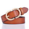 VATLTY Official Authentic Woman Leather Belt Golden Alloy Buckle Natural Cowhide Ladies Jeans Belt Trousers Belt Female ZK105