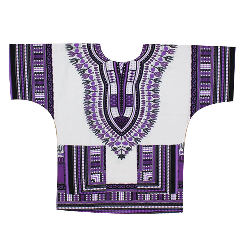 New fashion design African traditional printed 100% cotton Dashiki T-shirts for unisex