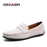 DEKABR Big Size 38~49 Men Loafers Real Leather Shoes Fashion Men Boat Shoes Brand Men Casual Leather Shoes Male Flat Shoes