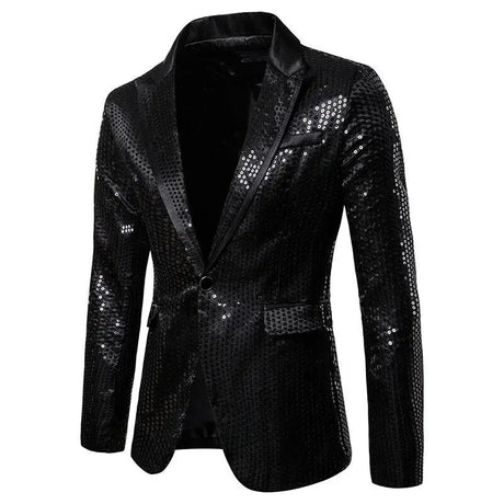 Shiny Gold Shiny Shiny Decorated Blazer Jacket for Men Night Club Graduation Men Suit Blazer Homme Costume Stage Wear for Singer