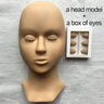 Mannequin Head for Eyelashes Handmade Practice Silicone Lash Mannequin Head Lashes Extension Practicing Dummy Training Mannequin