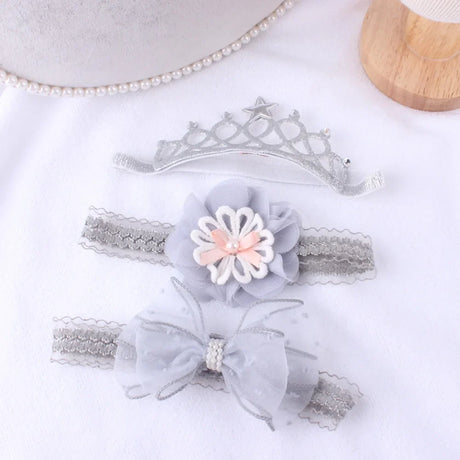 3pcs/lot Newborn Headwear Baby Girl Flower Headbands Lace Hair Bands Party Headband Turban Infant Newborn Hair Accessories