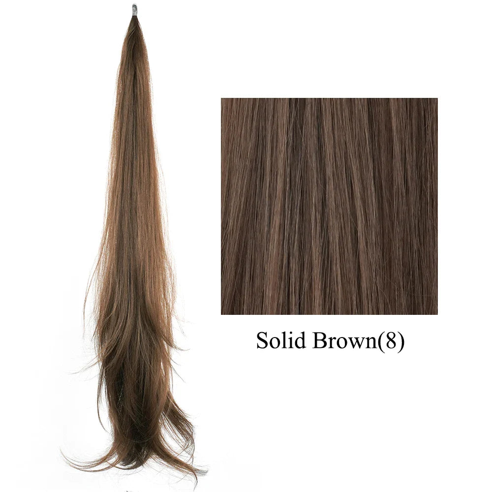 Soowee Long Synthetic Hair Extension Blonde Wrap Pony Tail Flexible Hair Ponytails Hairpieces