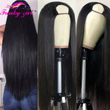 FG Straight U Part 150% Density Natural Brazilian Human Hair Long Wigs Brazilian Straight Wigs Non Lace For Black Women 8-28Inch