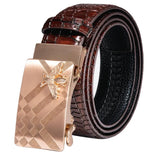 High Quality Mens Belts Black Brown Blue White Green Leather Straps Casual Gold Automatic Buckles Waistband Belt for Men Wedding