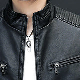 Men Leather Suit Jacket Men Slim Fit Short Coat Men Fashion Leather jacket Streetwear Casual Blazer Jackets Male Outerwear