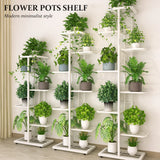 4-Tier Metal Plant Stand Flower Pot Stand Flower Display Rack Plant Holder Plant Shelf for Indoor Living Room Balcony Decoration