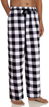 2020 New Men´s Casual Cotton Pajama Long Pant Soft Comfortable Loose Elastic Waistband Plaid Sleepwear Lounge Pants