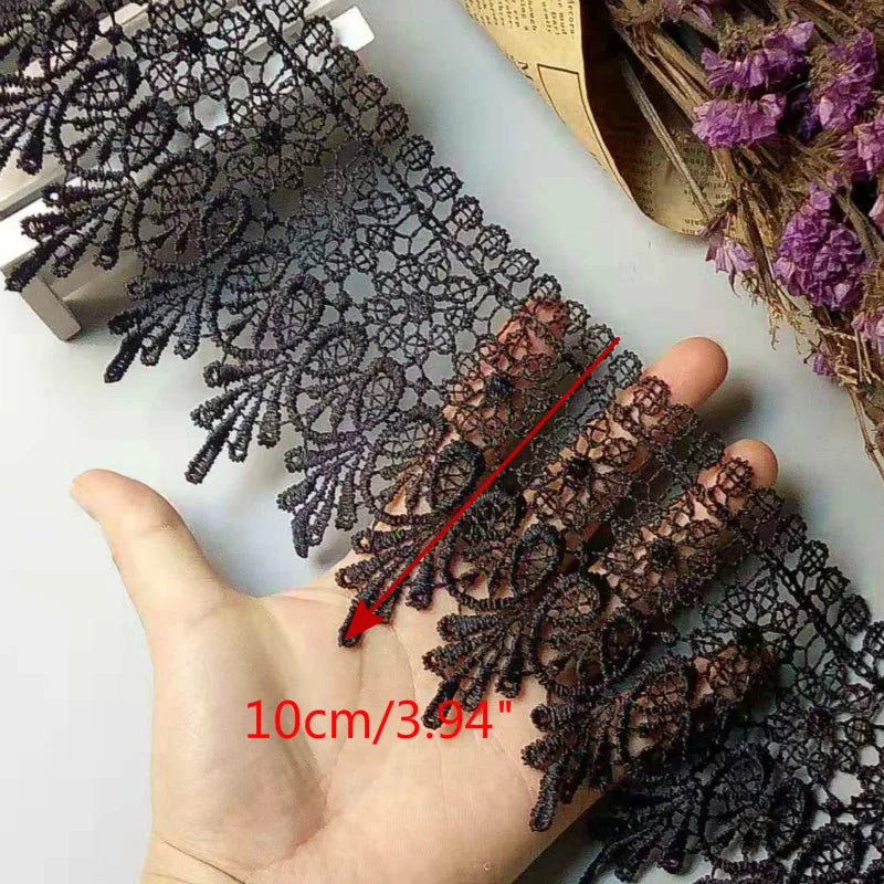 3 yards 10cm Lace Trim Lace Applique 7 Colors Polyester for Clothes Home Textiles Apparel Sewing Strip Trimmings Lace Fabric New