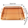 Copper Baking Tray Oil Frying Baking Pan Non-stick Chips Basket Baking Dish Grill Mesh Barbecue Tools Cookware For Kitchen