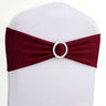 10pcs 50pcs Stretch Spandex Chair Sash Band With Round Buckle Elastic Wedding Chair Bow Tie For Hotel Party Decoration