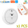 Tuya WiFi Smoke Sensor Fire Protection Top Smoke inlet Detector Smokehouse Combination Fire Alarm Home Security Firefighters