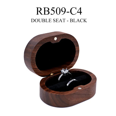 Marriage Engagement Wooden Ring Box for Wedding Custom Proposal Engraved Ring Bearer