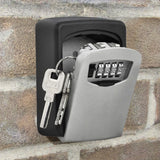 Mini Key Box Password Lock Door Cat Eye Metal Outdoor Wall Mounted Anti-theft Key Lock Box Home Office Indoor Security