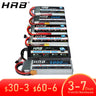 HRB Lipo Battery 2S 3S 4S 6S 1500mah 2200mah 2600mah 5000mah 6000mah 7000mah 4000mah  7.4V 11.1V 14.8V 22.2V T XT60 RC Parts