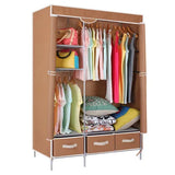 Non-Woven Fabrics Wardrobe Coffee Fabric Closet Portable Folding Dust-proof Waterproof Storage Cabinet Bedroom Home Furniture