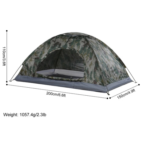 Ultralight Camping Tent UPF 30+ Anti-UV Coating Beach Tent Portable Single/Double Person Tent Outdoor Hiking Sleeping Gears