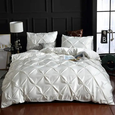 Silk Washed Bedding set Luxury Duvet Cover Double Bed Coverlet   Queen Size Bed Sheets set Comforters Solid Color Linens XY37#