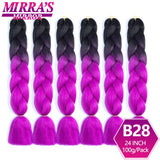 6 Bundles Jumbo Braiding Hair Extensions 24 Inch Synthetic Hair Braids for DIY Box Twist Crochet Hair Wholesale Drop Shipping