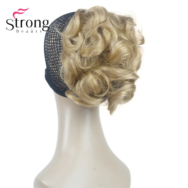 StrongBeauty Silver Short Natural Wave Ponytail Hair Extension With Claw Clip In Hairpiece COLOUR CHOICES