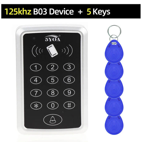 125KHz RFID Access Control Keypad EM Card Reader Door Access Control System Door Lock Opener Keyboard System