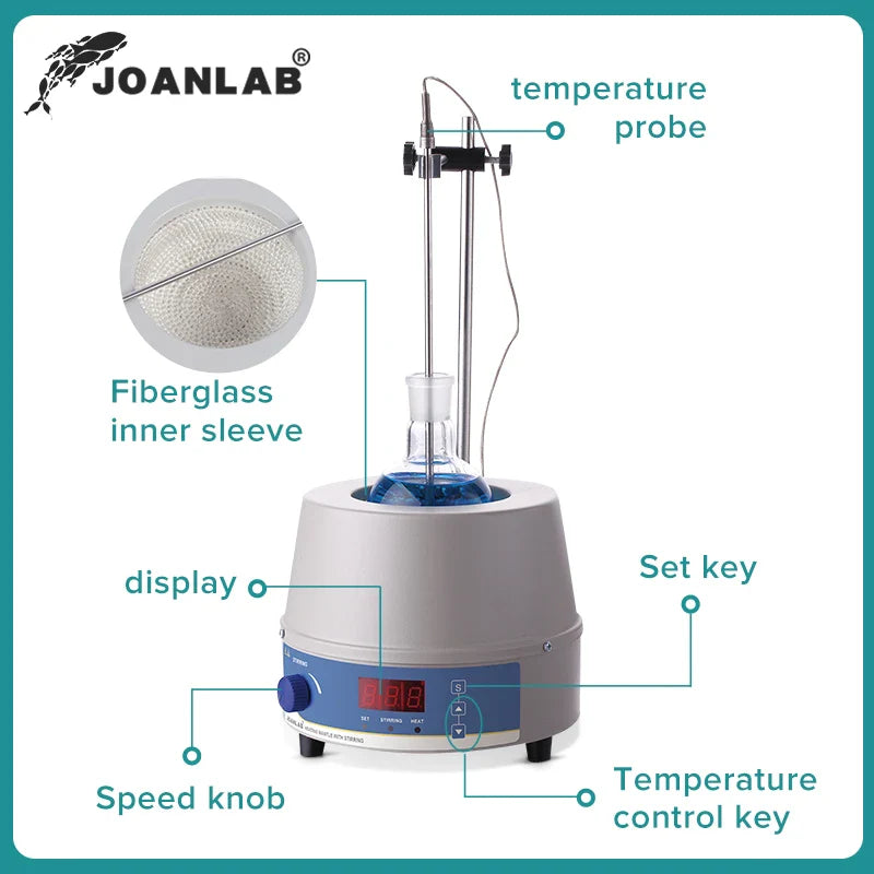 Digital Electric Heating Mantle With Magnetic Stirring Lab Equipment Magnetic Stirrer With Temperature Controller 500ml 220v