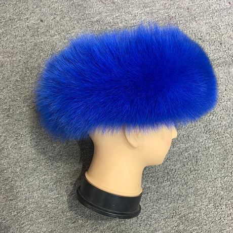 Winter Fashion Elastic Headband Fox Fur Headwear Racccoon Fur Women's Fluffy Real Fur Band S8300