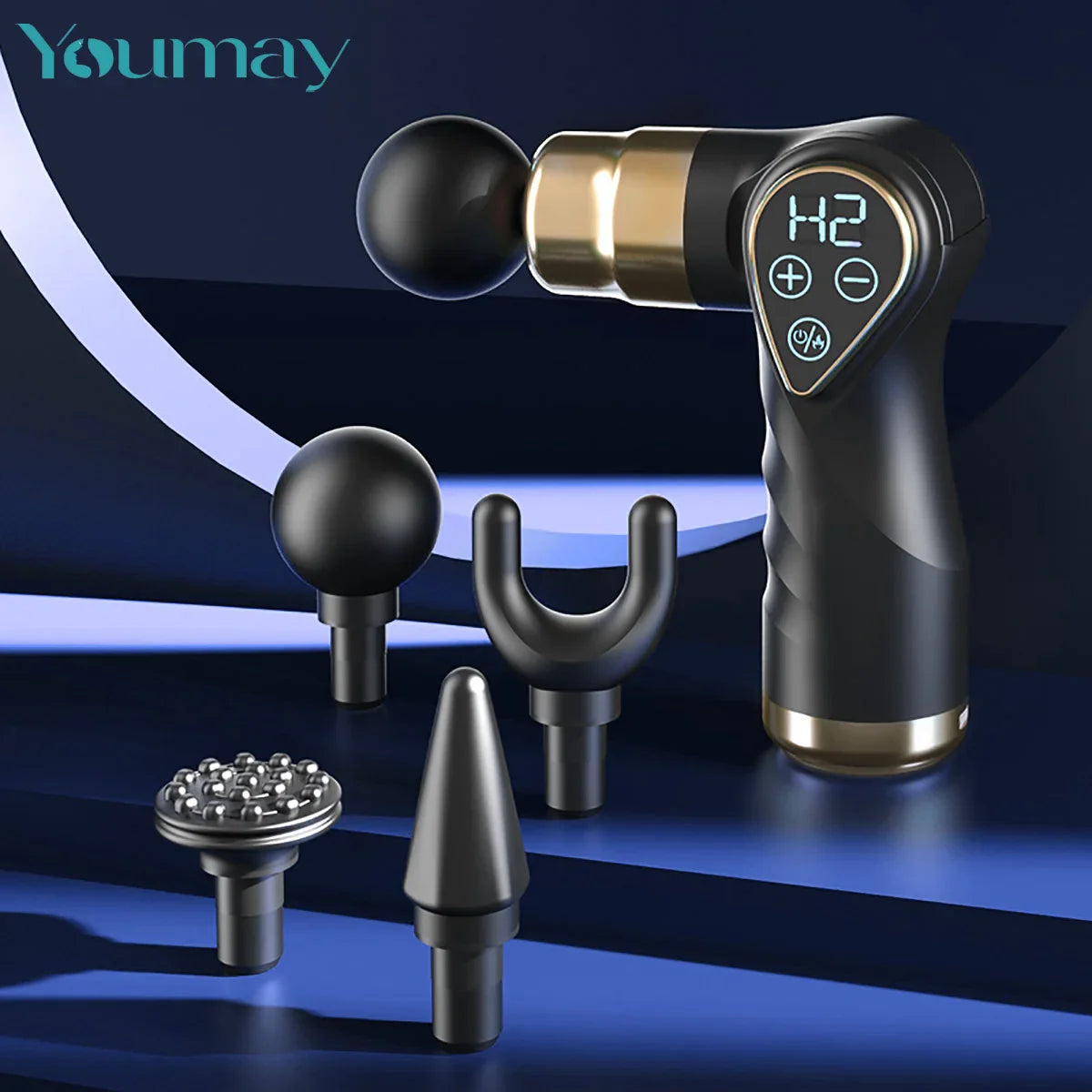 Youmay Massage Gun Deep Tissue Muscle Massager Pain Relief Fascia Gun Percussion Electric Body Neck Relaxation Massager 32Gears