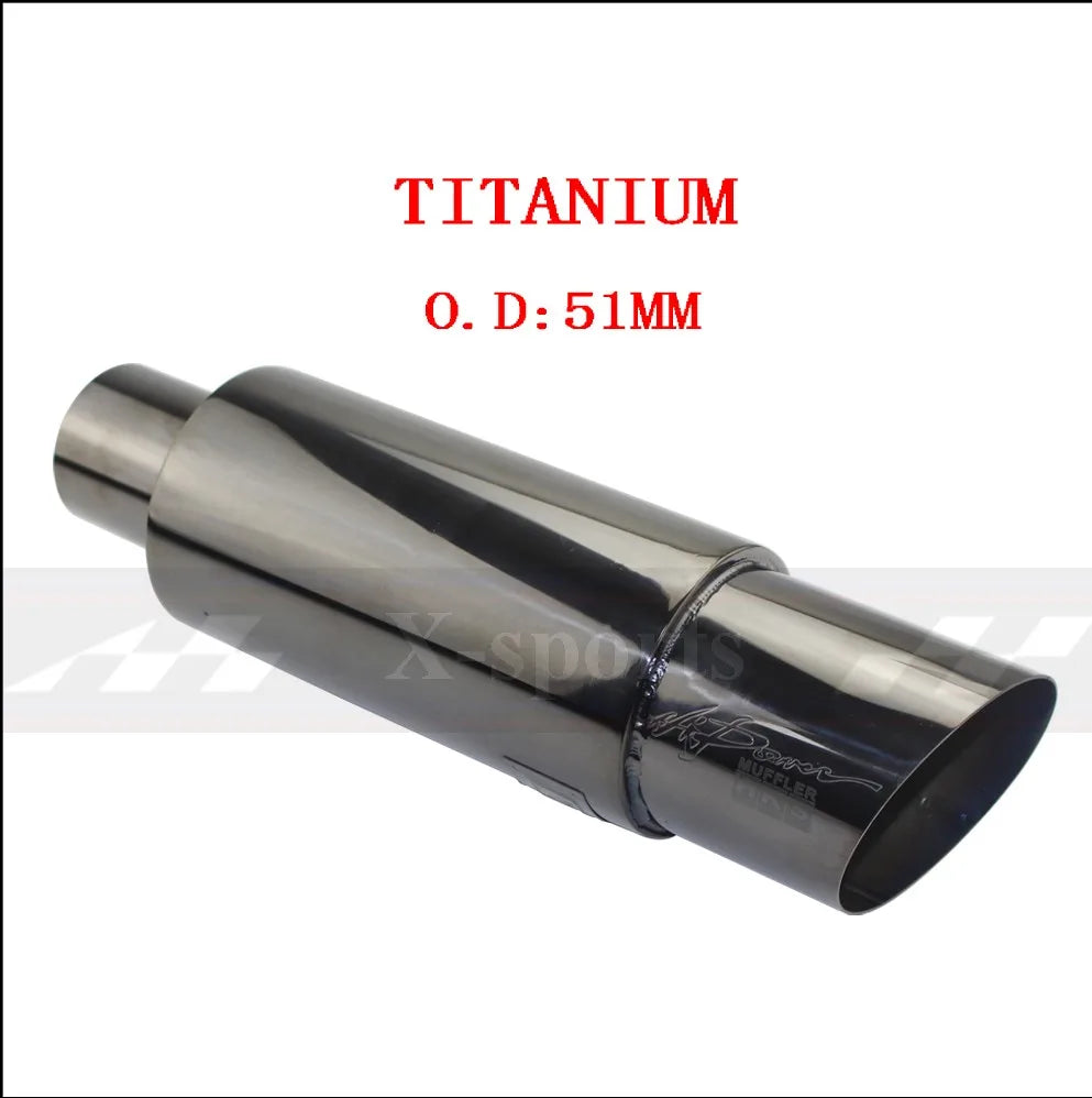 Car motorbike Exhaust systems Muffler Tip Universal Stainless steel ID 51MM 57MM 63MM outlet 89mm styling Silencer tail pipe