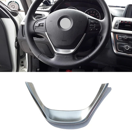 Car Carbon Fiber Interior Steering Wheel Decorative Frame Panel Cover Trim For BMW 3 Series F30 F32 F34 2013-2019 Accessories