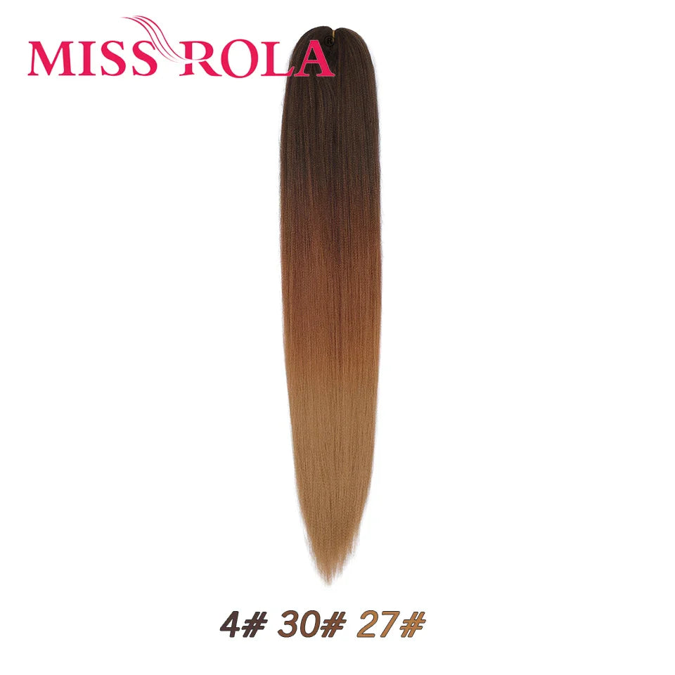 Miss Rola Synthetic 28Inch 100G 2023 New Hair Extension Yaki Straight Jumbo Braiding Hair Pre-Stretched Braid Kanekalon Hair