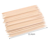 500Pcs/Pack Wooden Cuticle Pusher Remover Orange Stick Sticker Picker  Dual End Wood Manicure Dead Skin Removal Nail Care Tools