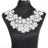 1 Pc Black Flower Neckline Collar Lace Applique Fabric for Fabric Apparel Sewing On Home Textiles For Dress Scrapbooking