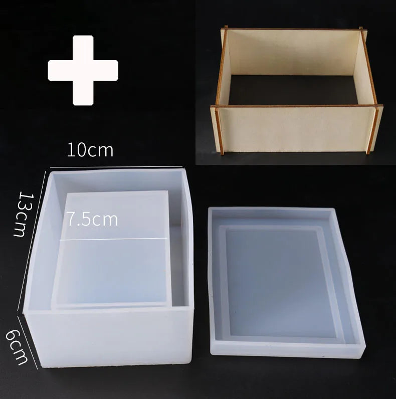 15Cm Large Pyramid Silicone Mold with Fixed Frame for DIY Crystal Uv Epoxy Jewelry Decoration Tools for Resin