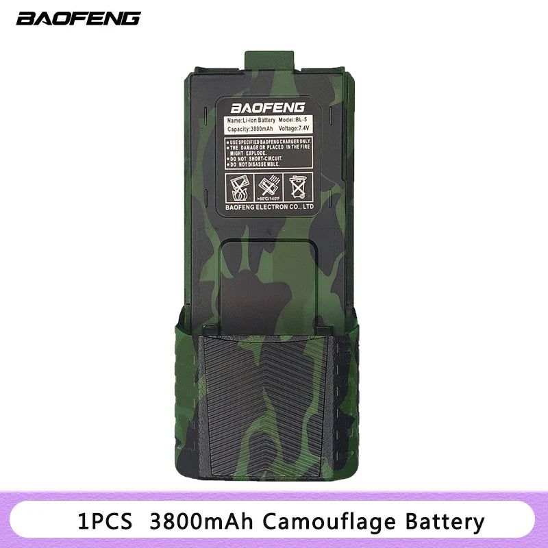 Baofeng BL-5 Battery for Walkie Talkie, Two Way Radio Accessories, Original, Optional, 1800 mAh, 3800mAh, UV-5R, UV5RE, UV5RA