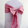 25pcs Rose Gold Satin Chair Bow Sashes Wedding Chair Ribbon Butterfly Ties For Party Event Hotel Banquet Decoration