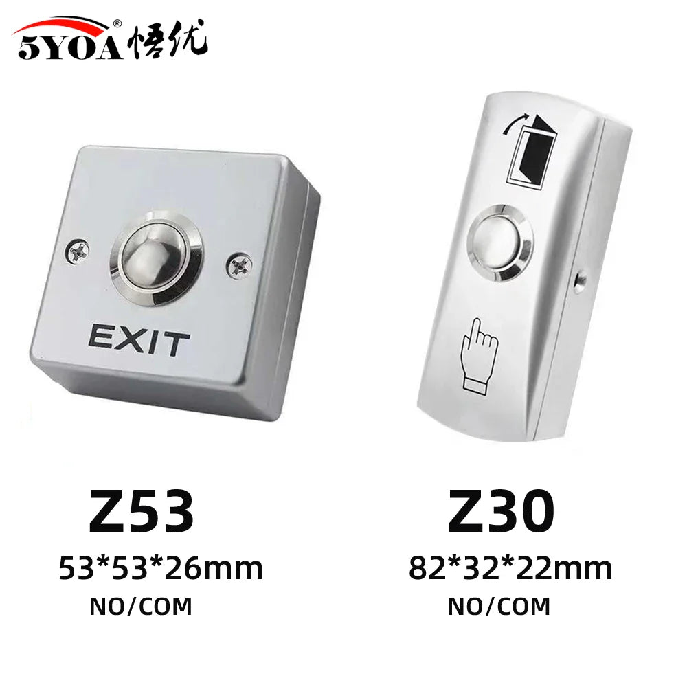 Access Button Door Exit Push Switch No Touch Release Gate Opener Door Access Control System Entry Open Touch