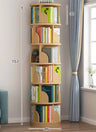 360° Rotating Children's Bookshelf 6 Floor Shelves Cabinet Wooden Storage Rack Furniture Library Sundry Holder Magazine Bookcase