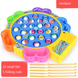 New Kids Fishing Toys Electric Rotating Fishing Play Game Musical Fish Plate Set Magnetic Outdoor Sports Toys for Children Gifts