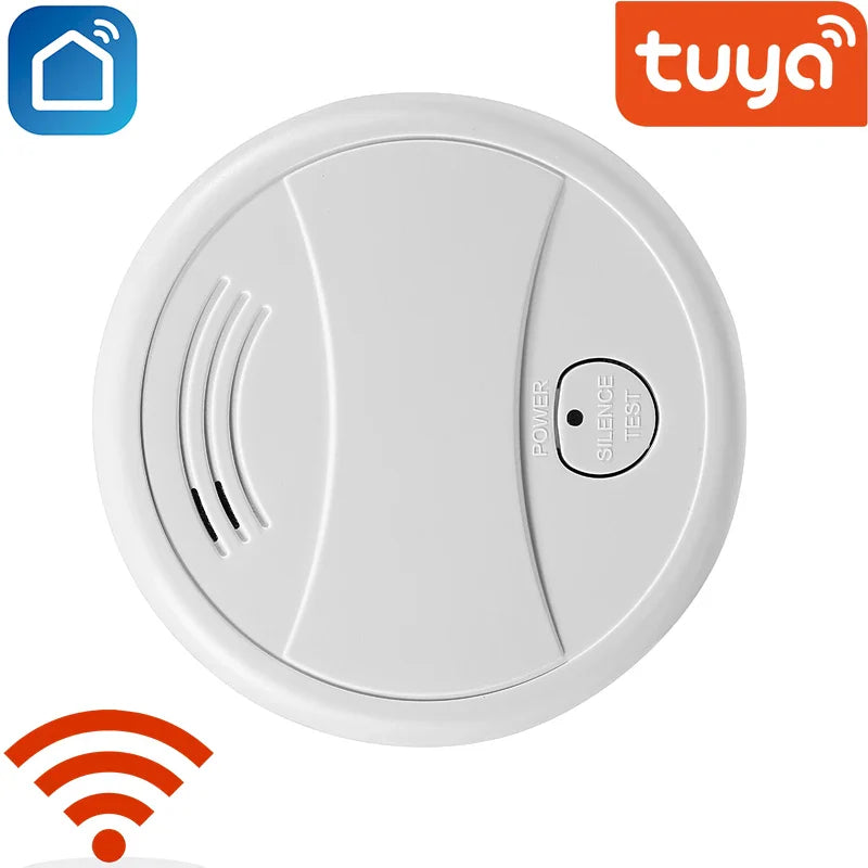 Tuya WiFi Smoke Sensor Alarm Fire Protection Smoke Detector Smoke house Combination Fire Alarm Home Security System