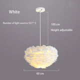 Feather Chandelier Nordic Modern Living Room Bedroom Feather Lamp Warm Dining Room Lamp Clothing Shop Coffee Shop Chandelier