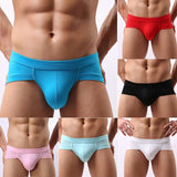 Hirigin New Fashion Pure Cotton Men Sexy Bulge Briefs Solid Color Mid Waist Boxer Triangle Trunks Casual Breathable Underpants