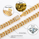 6mm 8mm Width Fashion Miami Cuban Chain Necklace For Women Men's Hip Hop Jewelry Copper Cubic Zirconia Bling Charm Chains