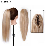 S-noilite Ponytail Human Hair 14-22Inches Claw Clip in Ponytail Human Hair Extension Women Hairpiece Natural Black Blonde Brown