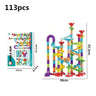 DIY Construction Marble Run Race Track Building Blocks Kids 3D Maze Ball Roll Toys Children Christmas Gift 45/93/113/142pcs Set