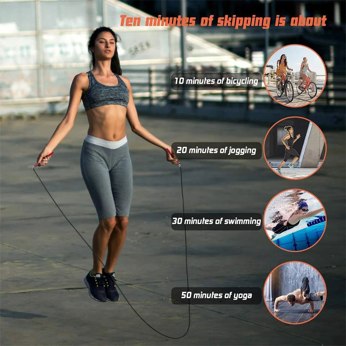 Jumping Rope Bearing Skipping Rope Crossfit Men Workout Equipment Steel Wire Home Gym Exercise and Fitness MMA Boxing Training