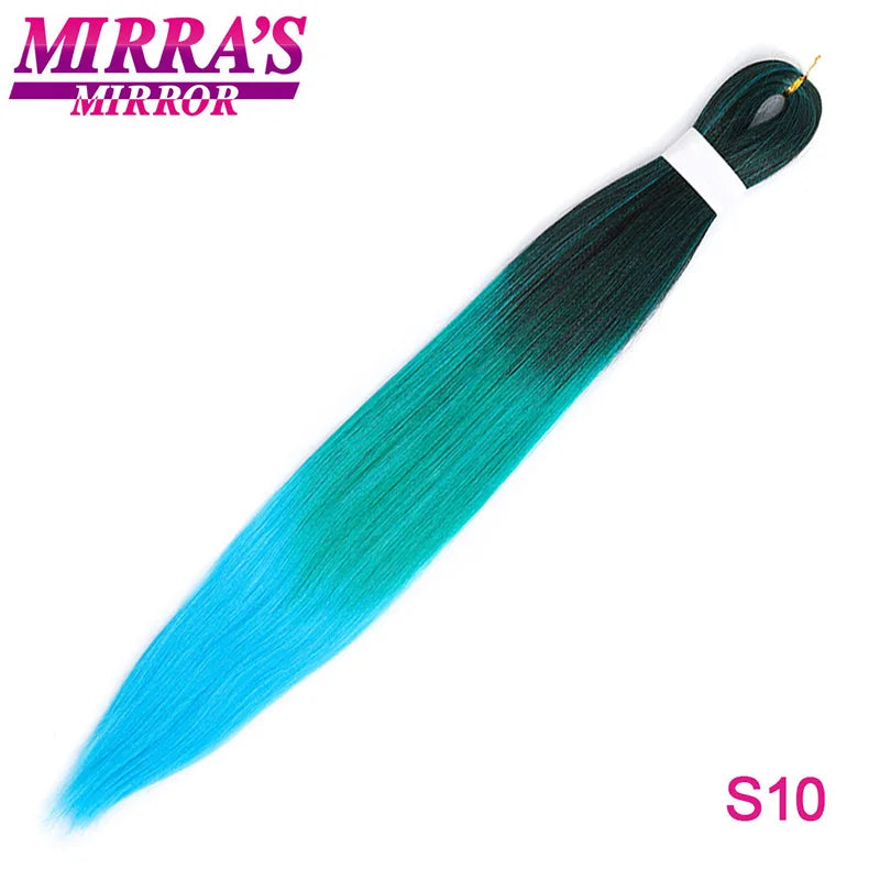 Braiding Hair Extensions Synthetic Hair for Braids Ombre Pre Stretched Jumbo Braids Hair Hot Water Setting Braid Mirra's Mirror