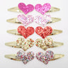 10pcs/lot Small Size Girls Hairclips Glitter Heart  Birthday Gift Baby Girls Hair Accessories Kids  Hair Clip For Children