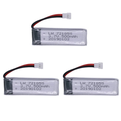 5PCS 3.7V 500mAh li-po Battery for H37 V966 V977 T37 X20 U815A U818 RC Quacopter Spare Parts Accessories 721855 XH2.54